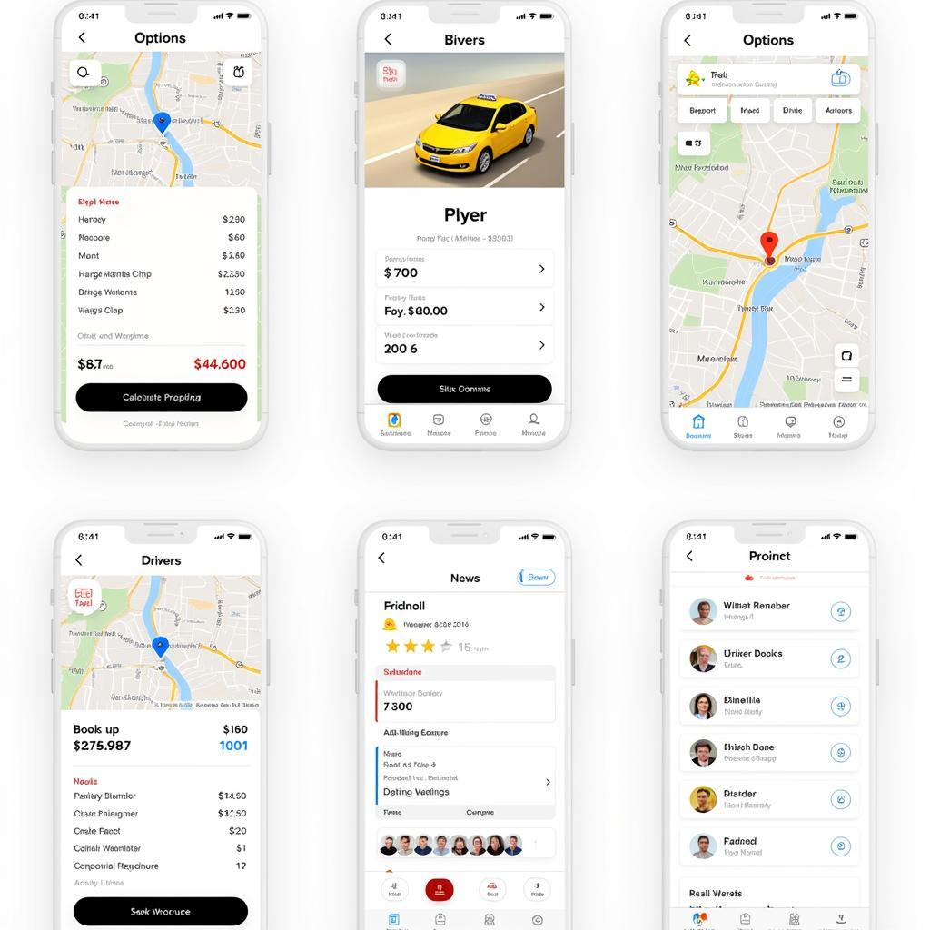 Taxi Service Mobile App Features