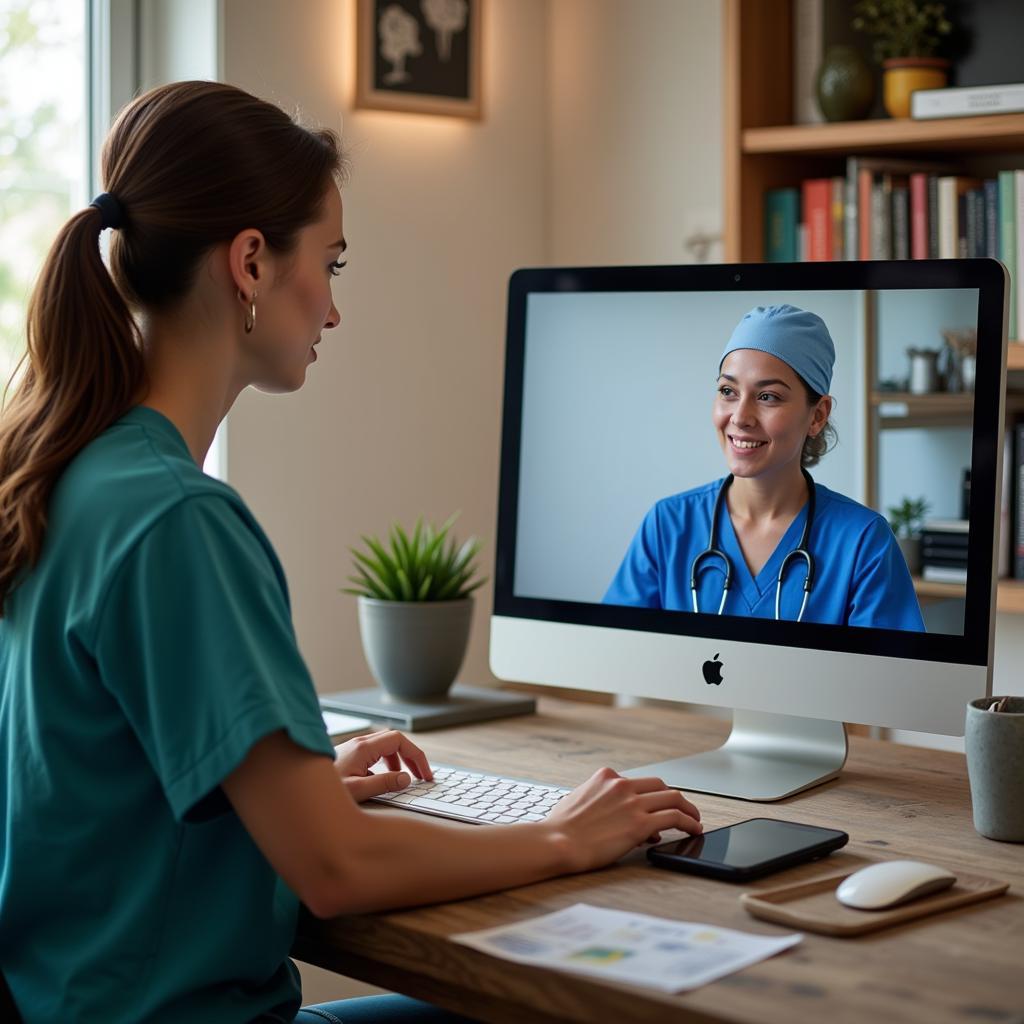 Telehealth Consultation in Rural Area