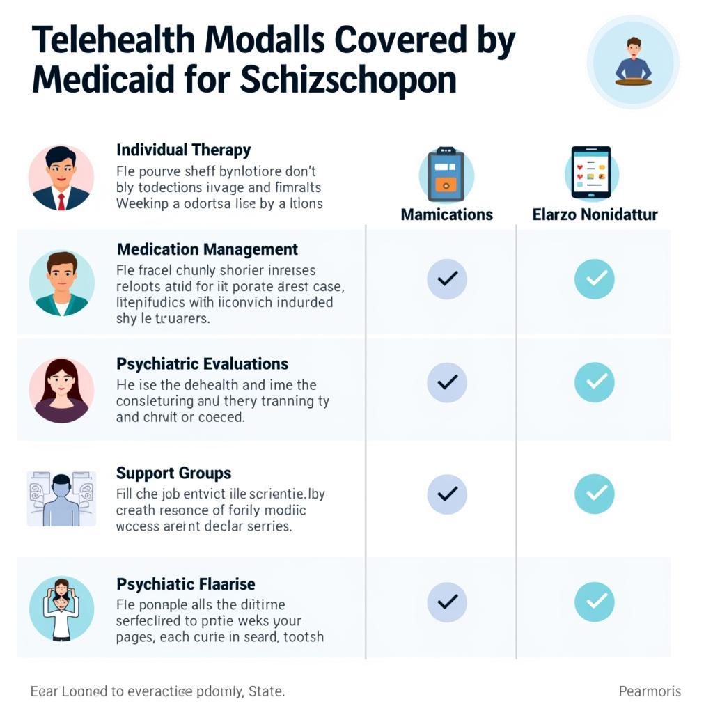 Types of Telehealth Services Covered by Medicaid for Schizophrenia