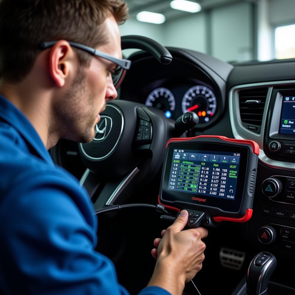 Temecula Auto Repair Shop Performing a Diagnostic Test