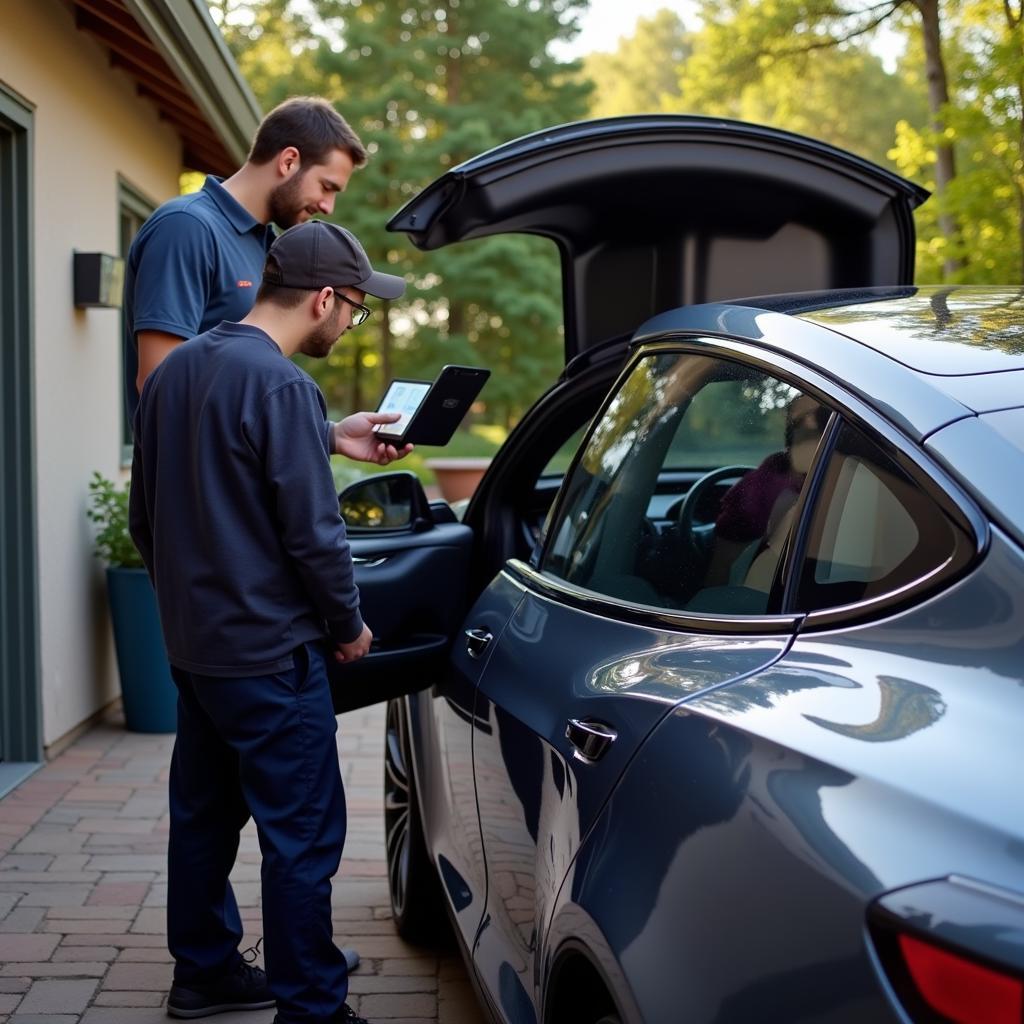 Tesla Mobile Service Technician at Work