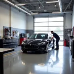 Tesla Service Center Interior