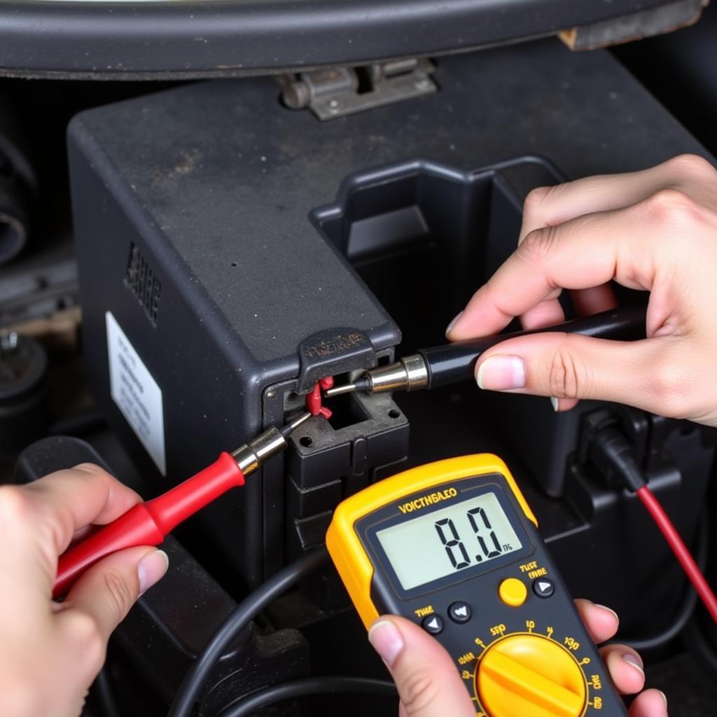 Testing a Car Battery Charger Using a Voltmeter