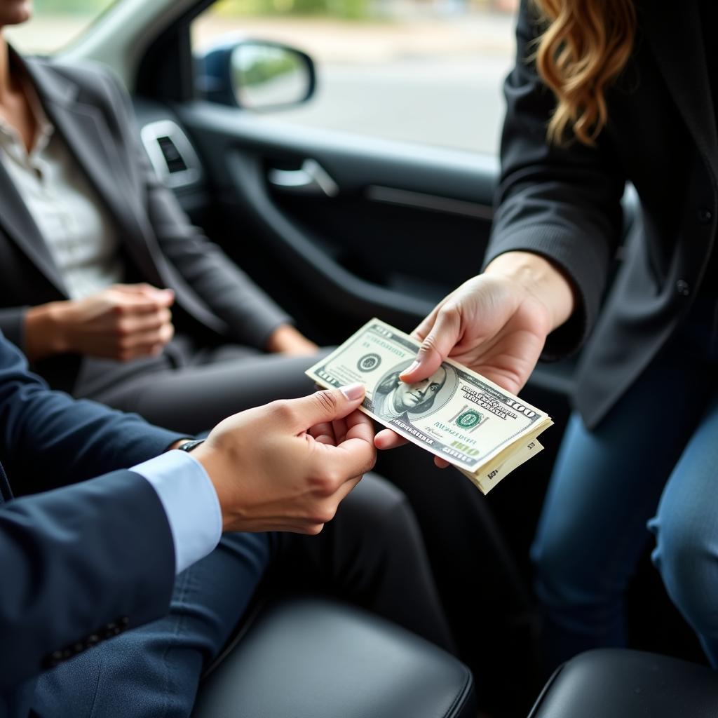 Tipping a Car Service Driver with Cash