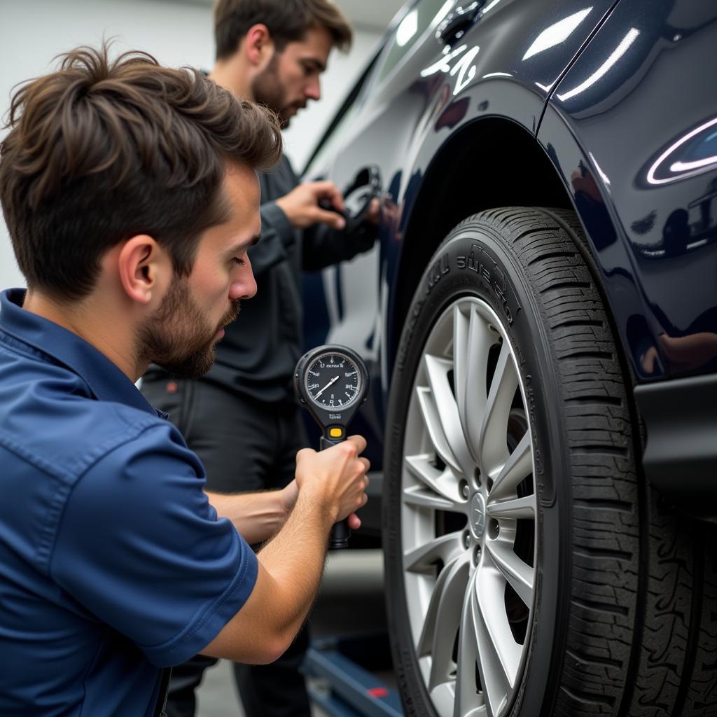 Tire Inspection and Rotation During Full Car Service