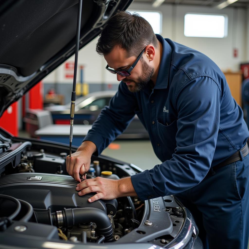 Toms River Mechanic Working on a Car