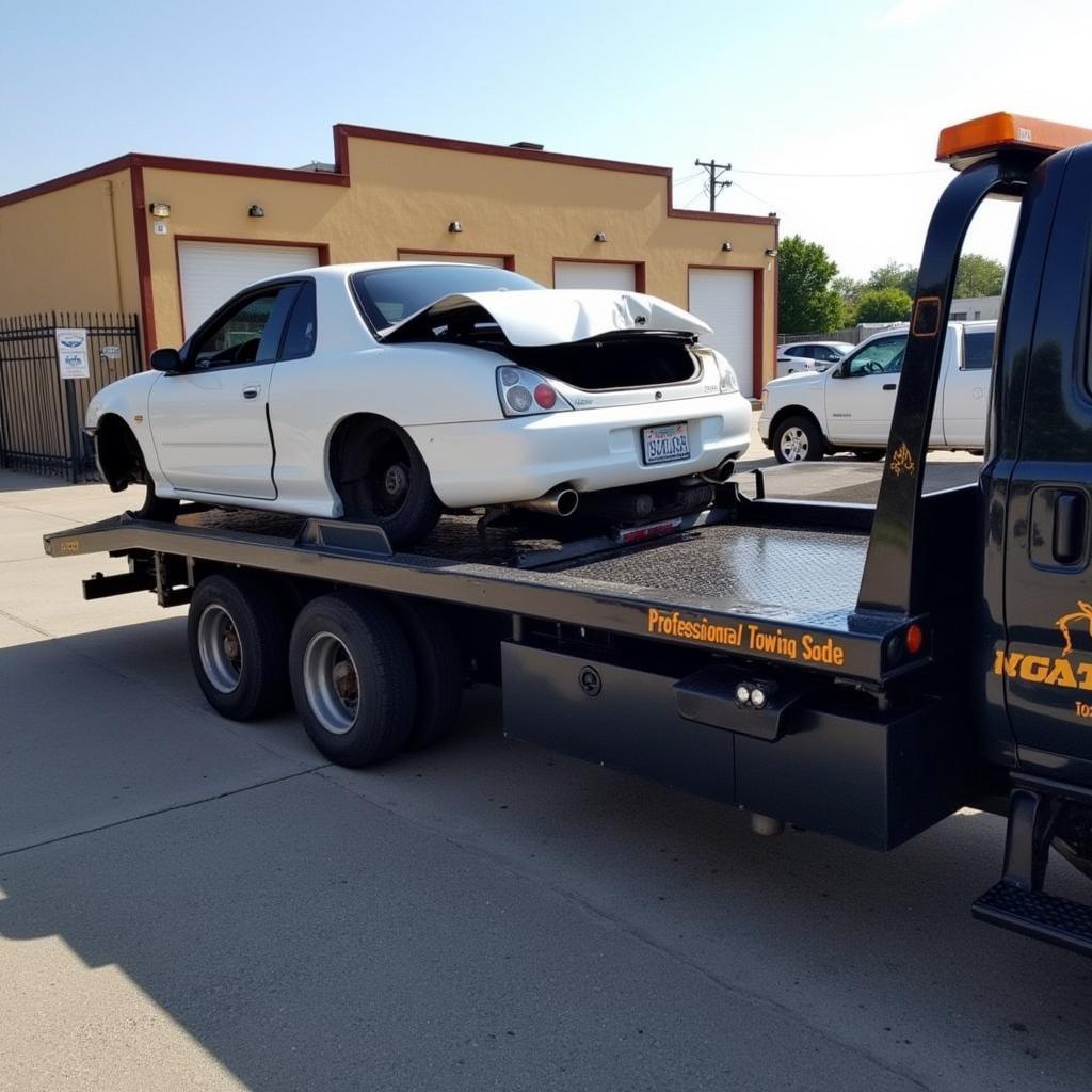 Towing a Car for Repairs