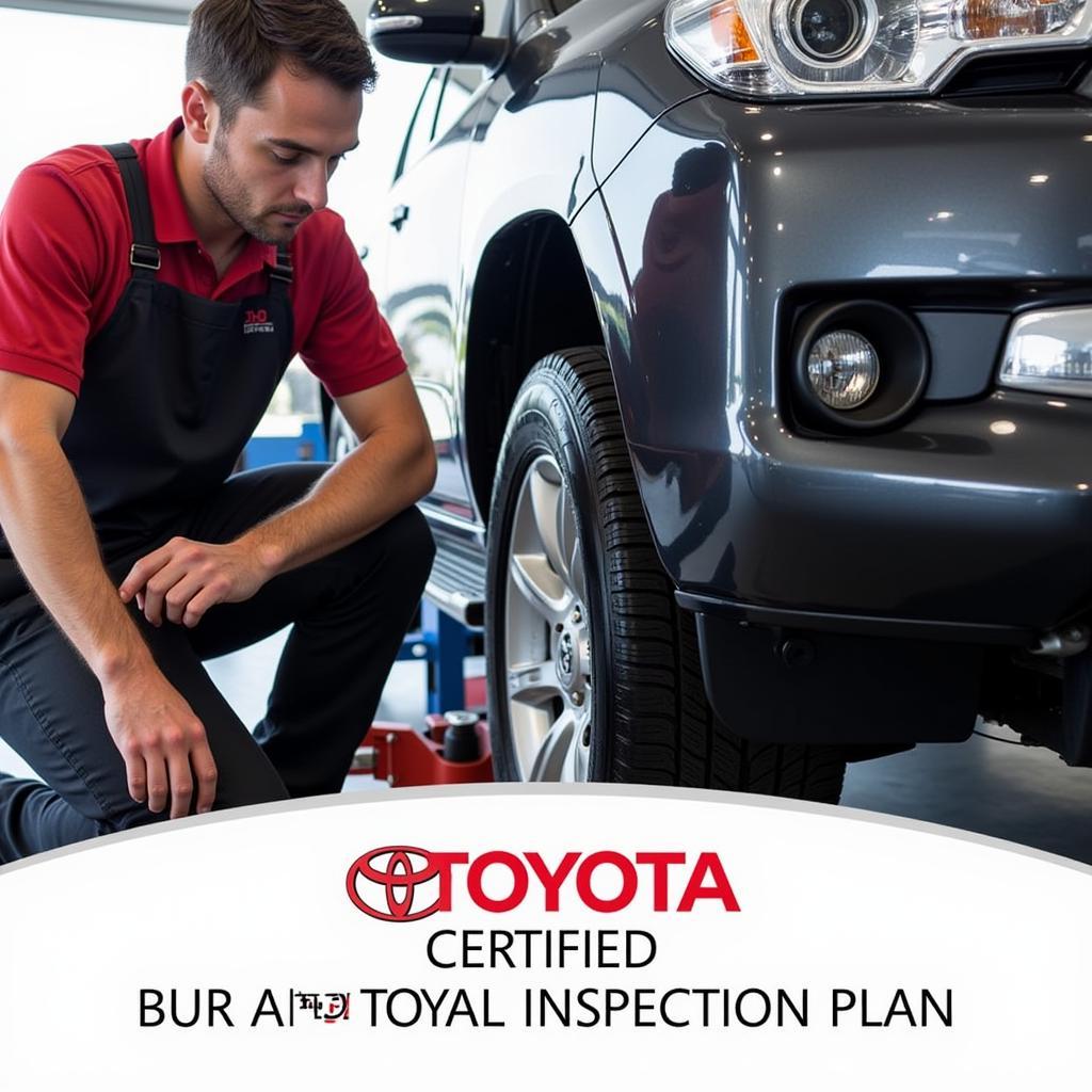 Toyota Technician Performing a Multi-Point Inspection