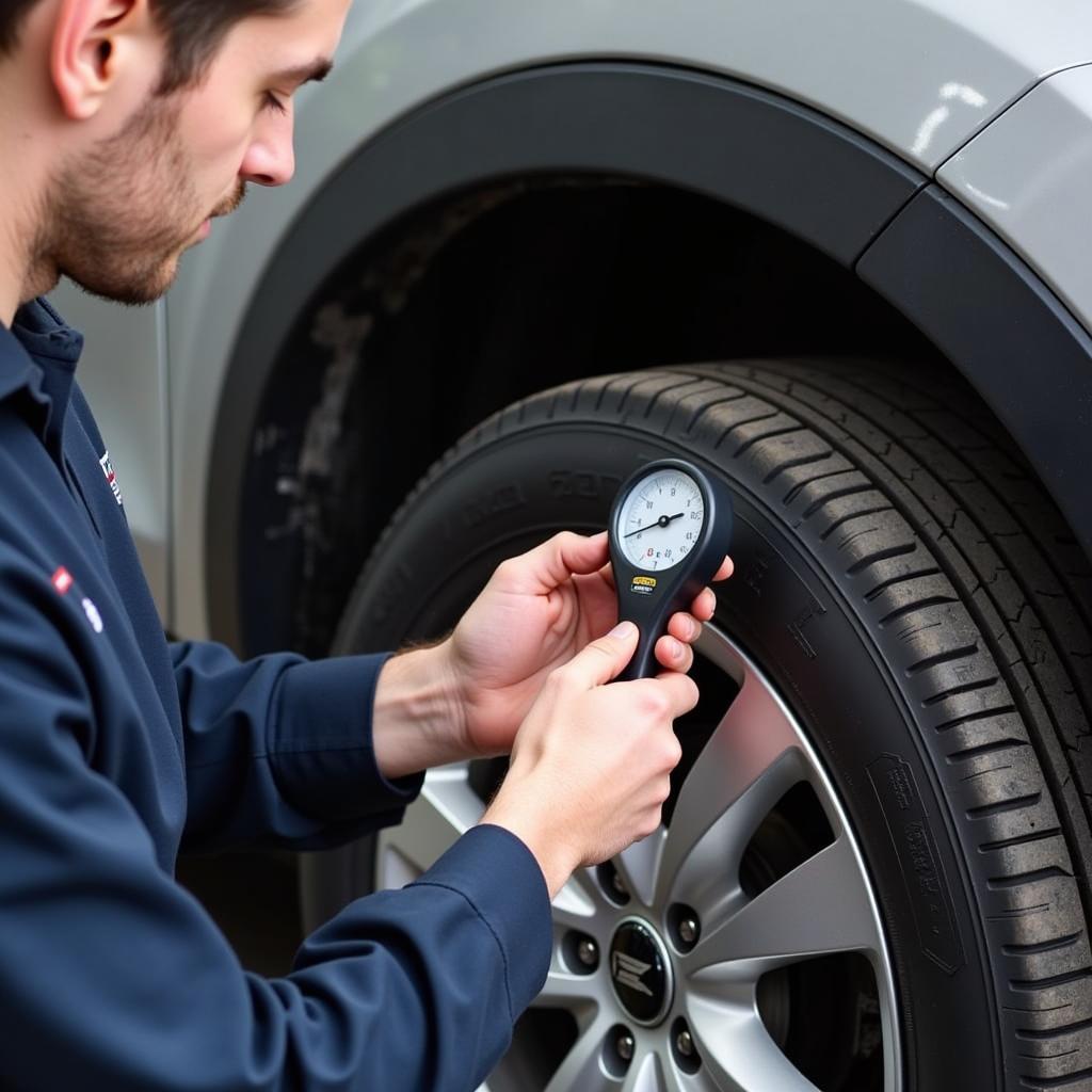 Tyre Pressure Check at Wolverton Car Services