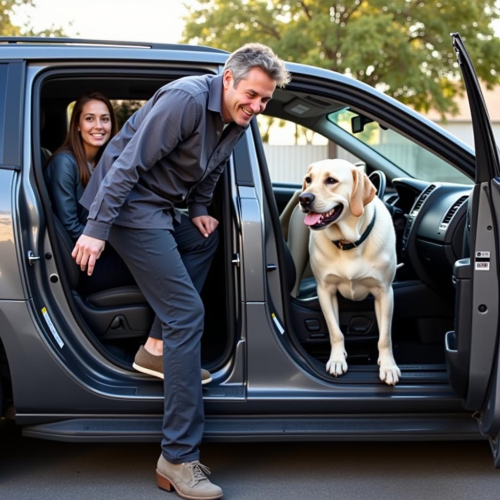 Uber Driver and Service Dog Interaction