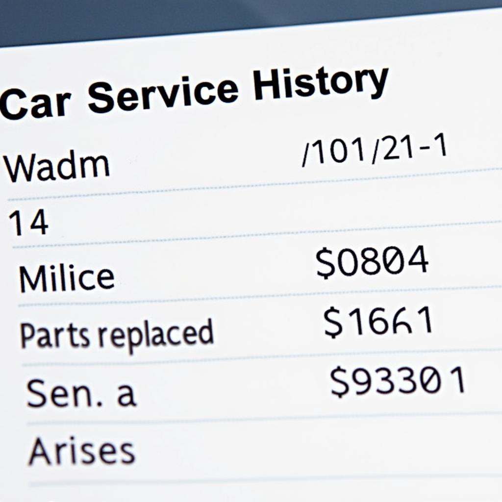 Understanding Car Service Records