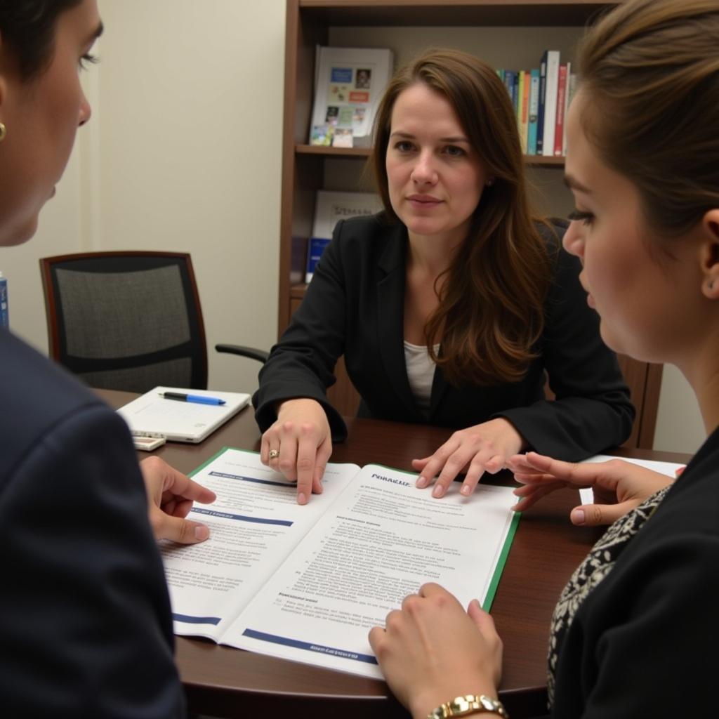 University career advisor assisting a student with their resume