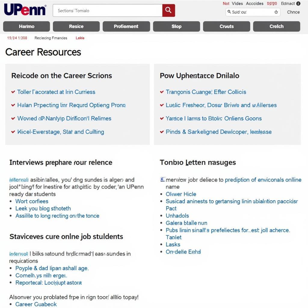 UPenn Online Career Resources Portal