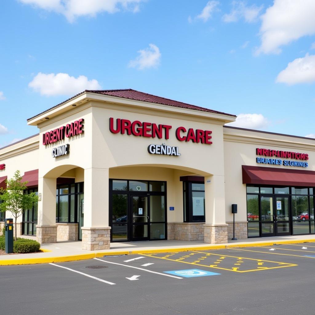 Exterior view of a modern urgent care clinic