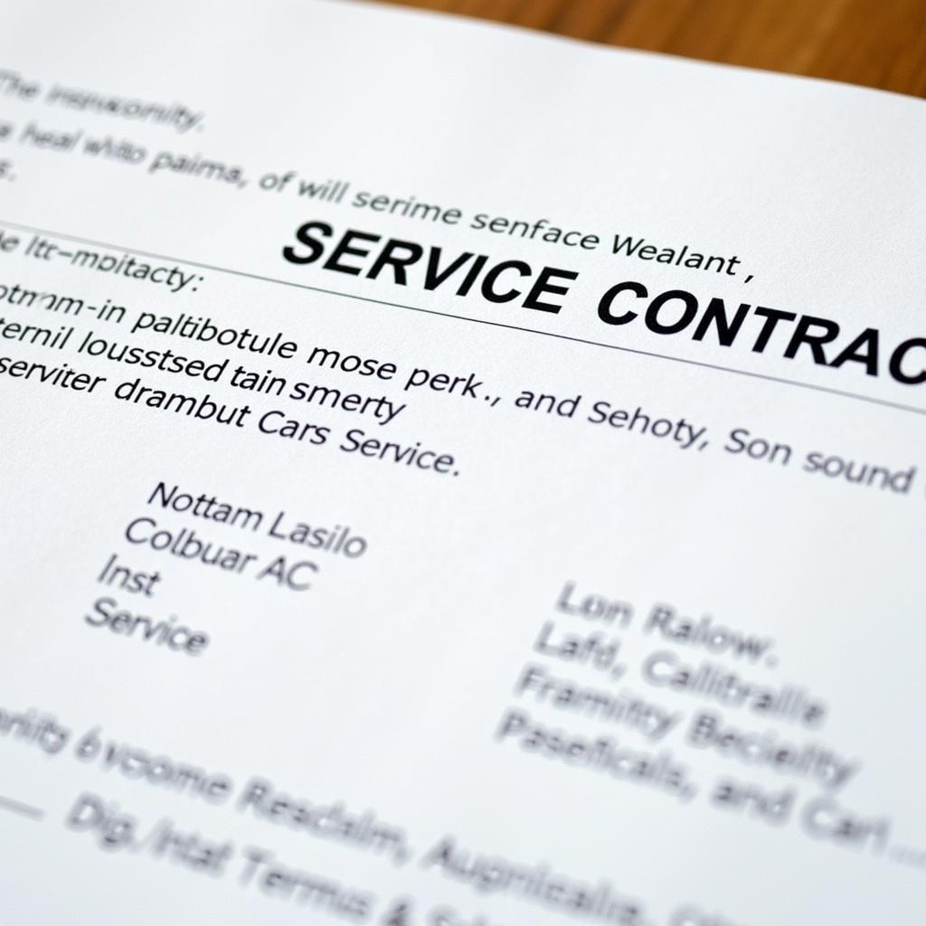 Used Car Service Contract