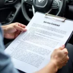 Used car service contract agreement details