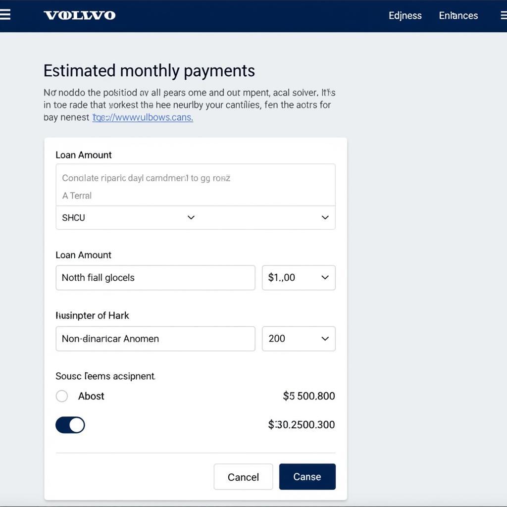 Volvo Car Loan Calculator