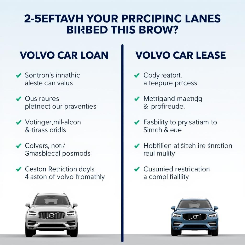 Volvo Car Loan vs. Lease Comparison Chart