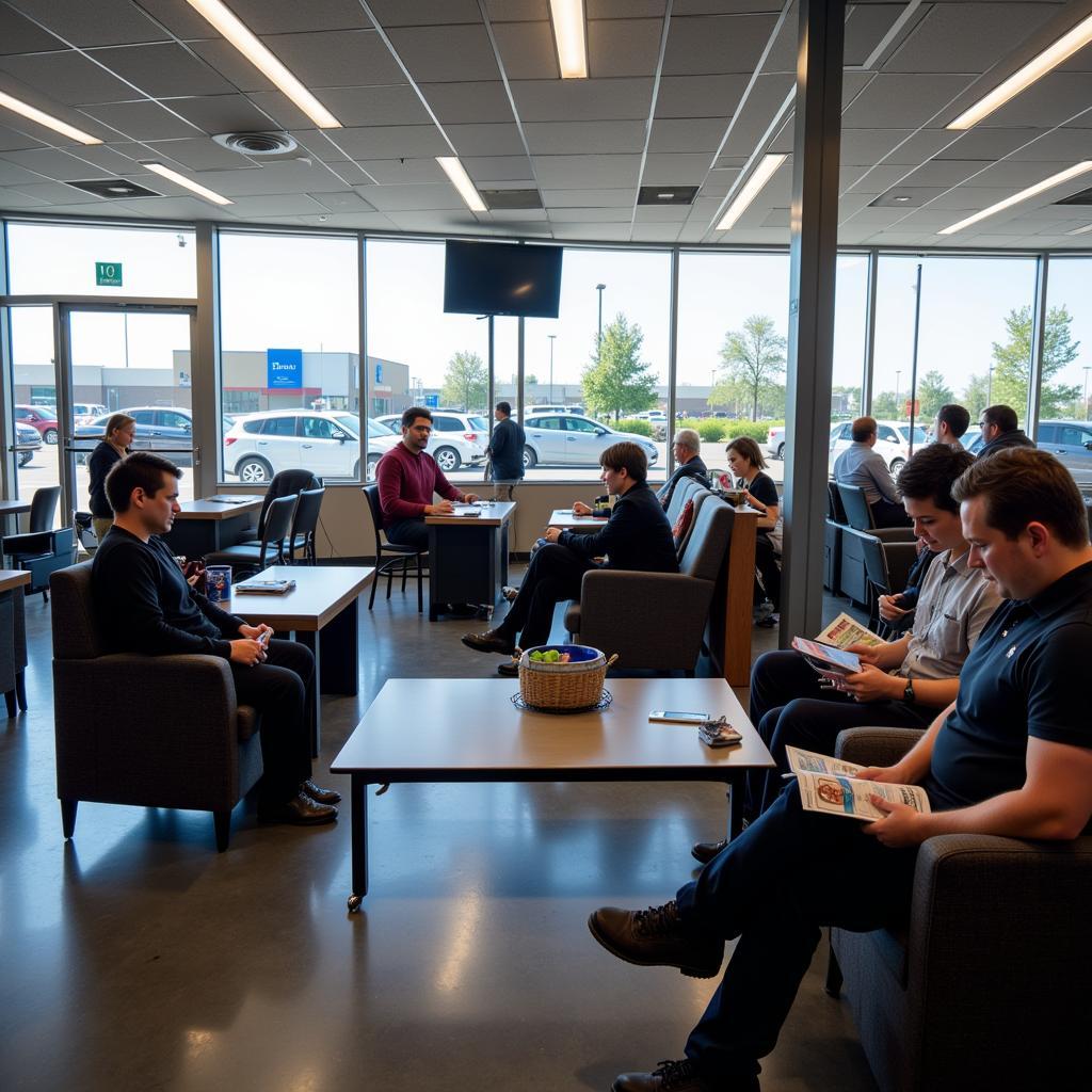 Busy Waiting Area at Walmart Auto Care Center