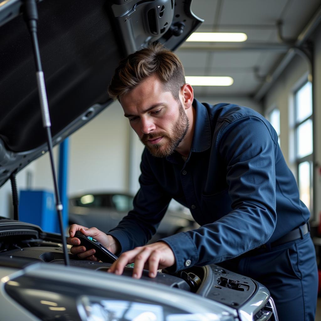 Expert Technician Servicing a Car in Wembley