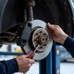 Winter Car Service Brake Inspection