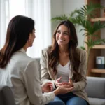 Woman Talking to Therapist