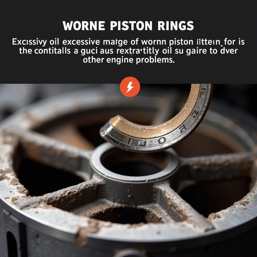 Worn Piston Rings in a Car Engine