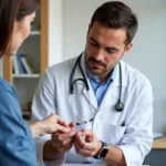 Doctor Examining a Patient's Wound