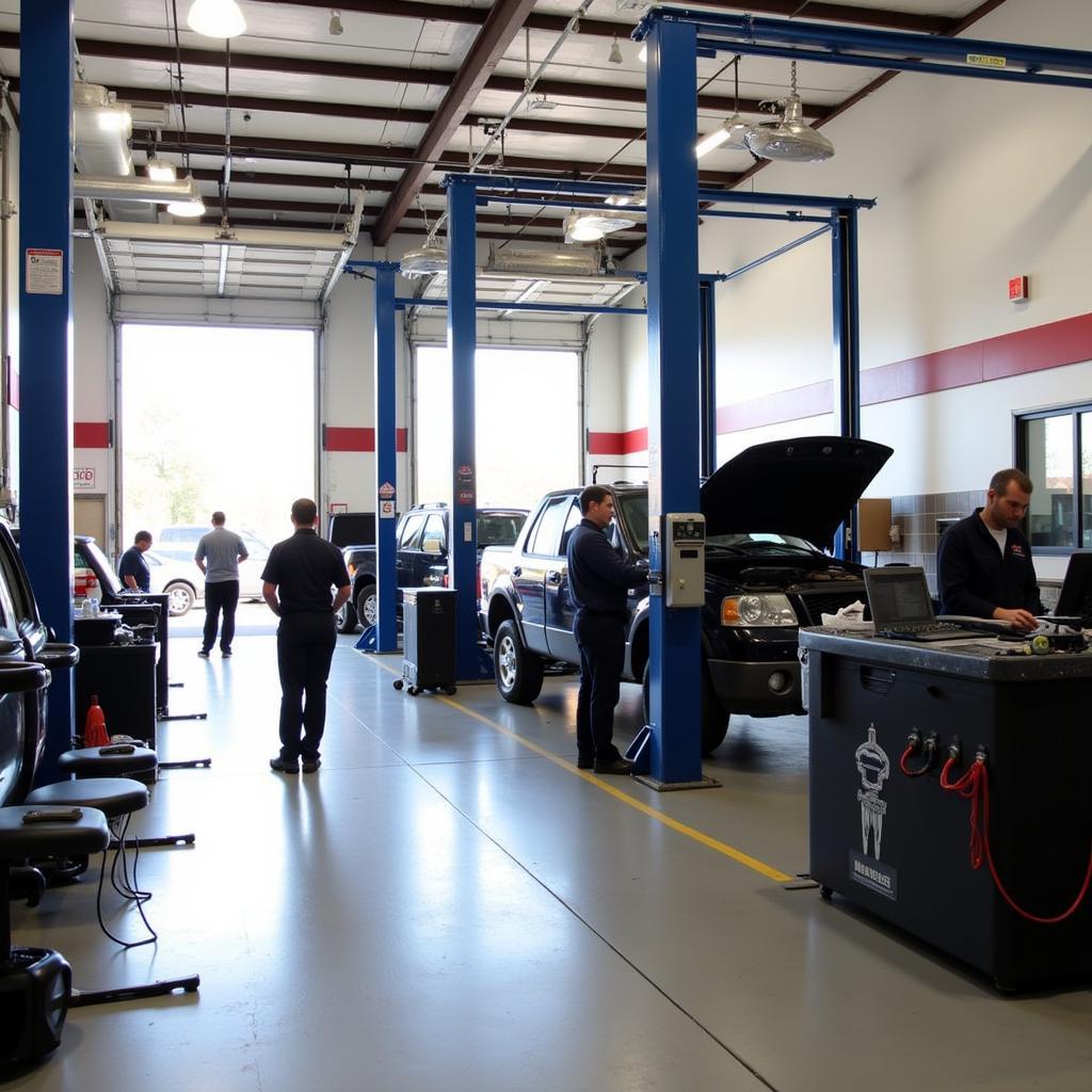 Wyatt's Automotive Service Bay in Colchester