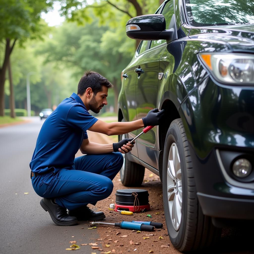 24 Hour Car Service Bangalore Mechanic Repairing Car