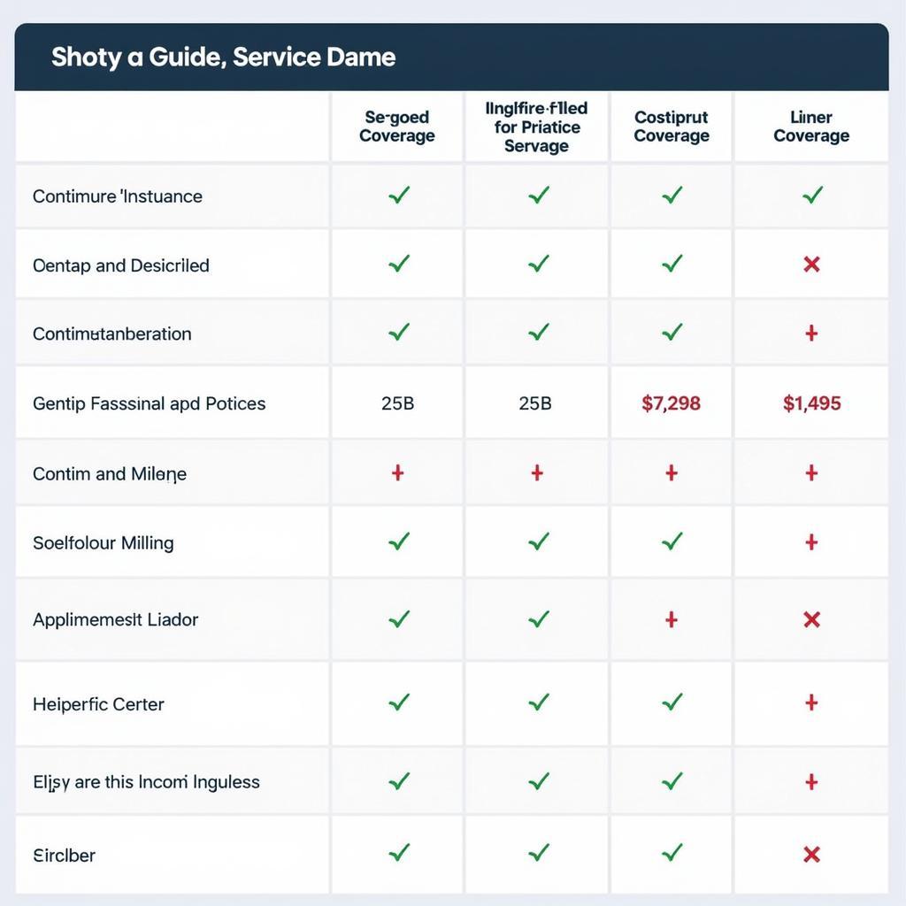 5 Year Service Plan Comparison