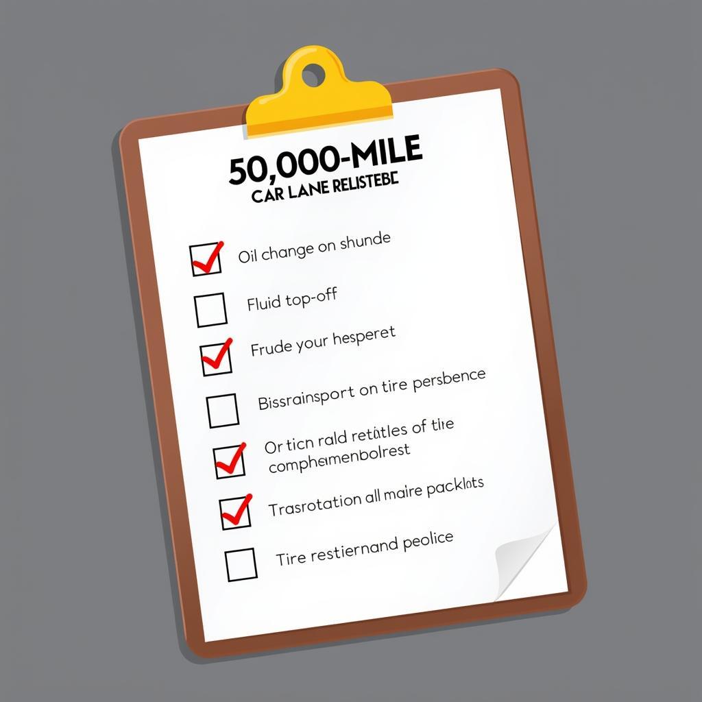 50,000 Mile Car Service Checklist