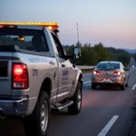 Tow Truck Arriving at the Scene of a Breakdown