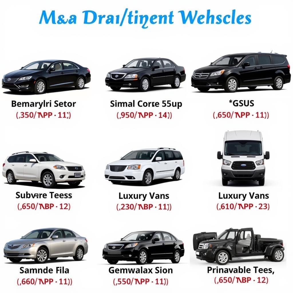 AAA Cars Airport Transfer Fleet: Variety of Vehicles