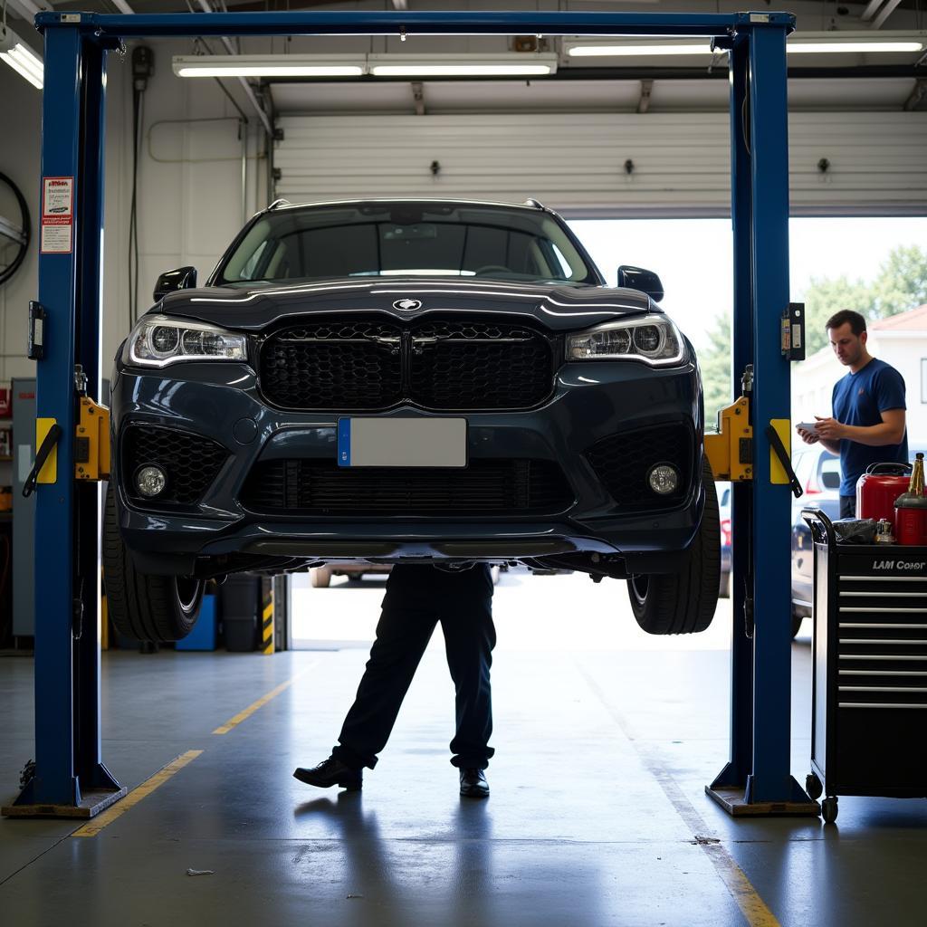 Car Undergoing Routine Maintenance