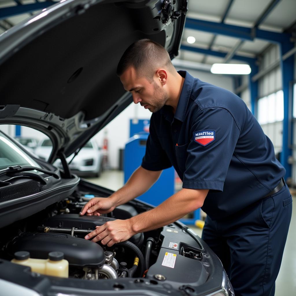 Certified Car Technician at Work