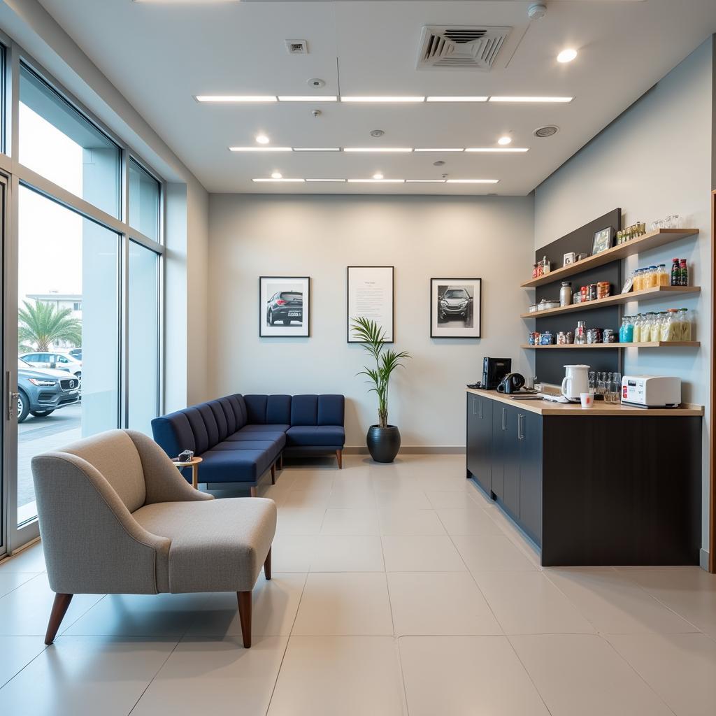 Comfortable Waiting Area in Abu Dhabi Car Service Center