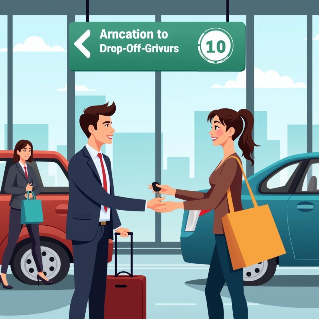 Returning a rental car at the airport