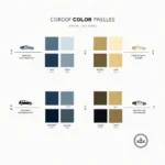 Color Palette Options for an Airport Car Service Logo