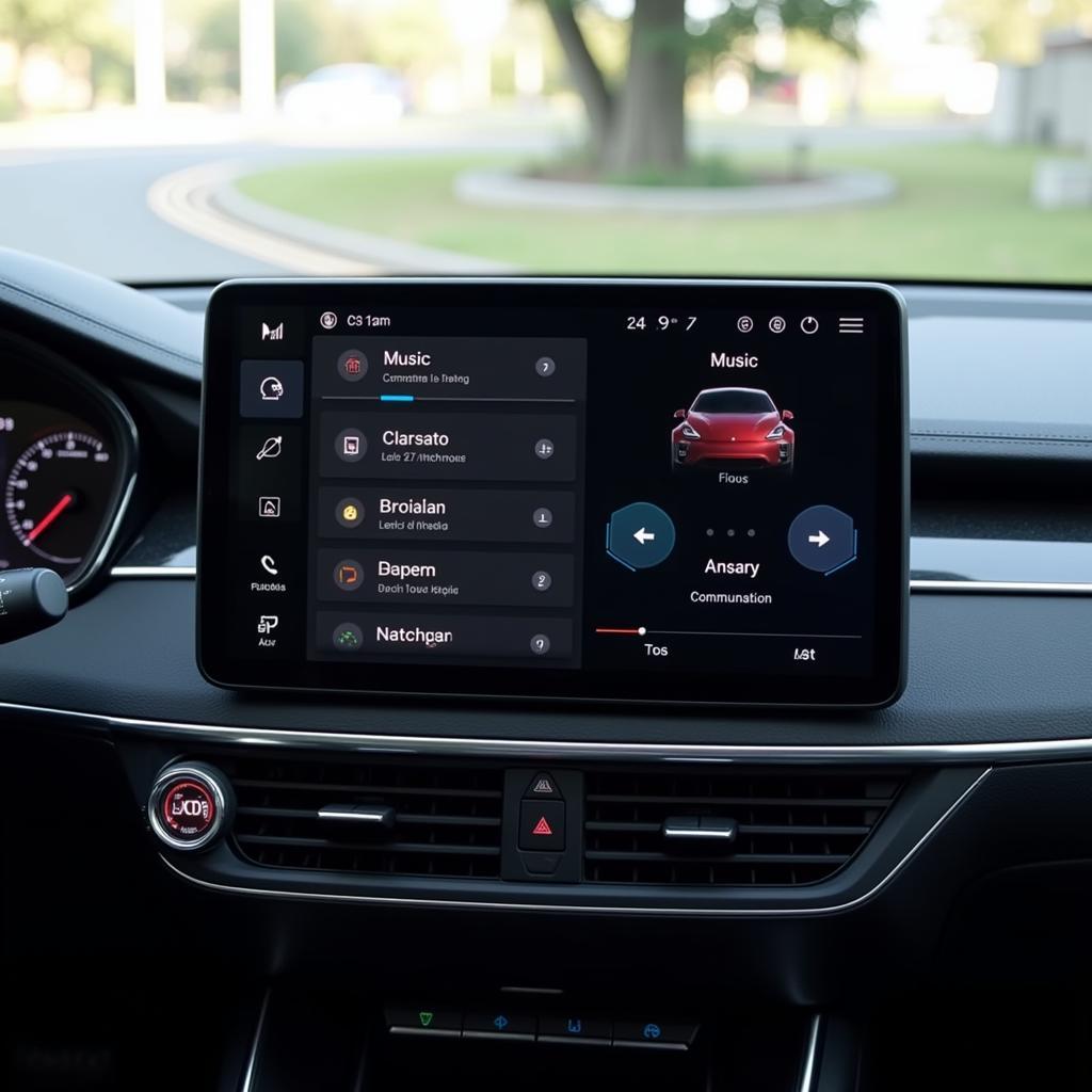 Android Auto Interface in Car Mode