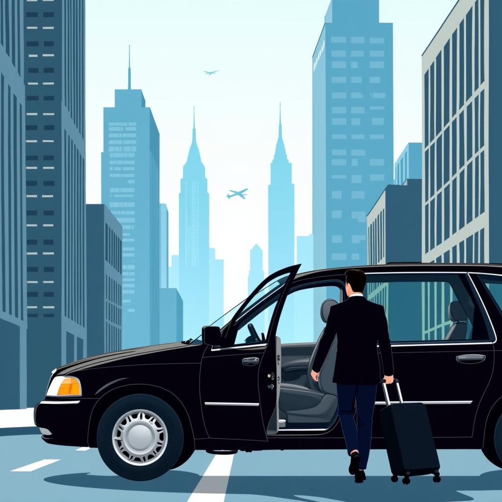 Arriving in Manhattan by car service