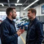 Asking Questions at a Car Service Center in Gallarate