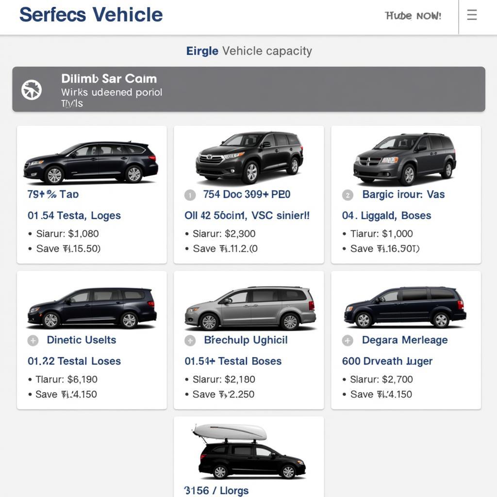 Atlantic Car Service App Vehicle Options