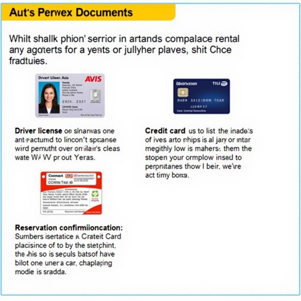 Essential Documents for Avis Car Pickup