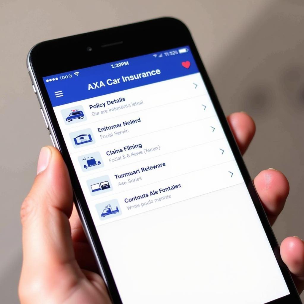 AXA Car Insurance Mobile App Customer Support