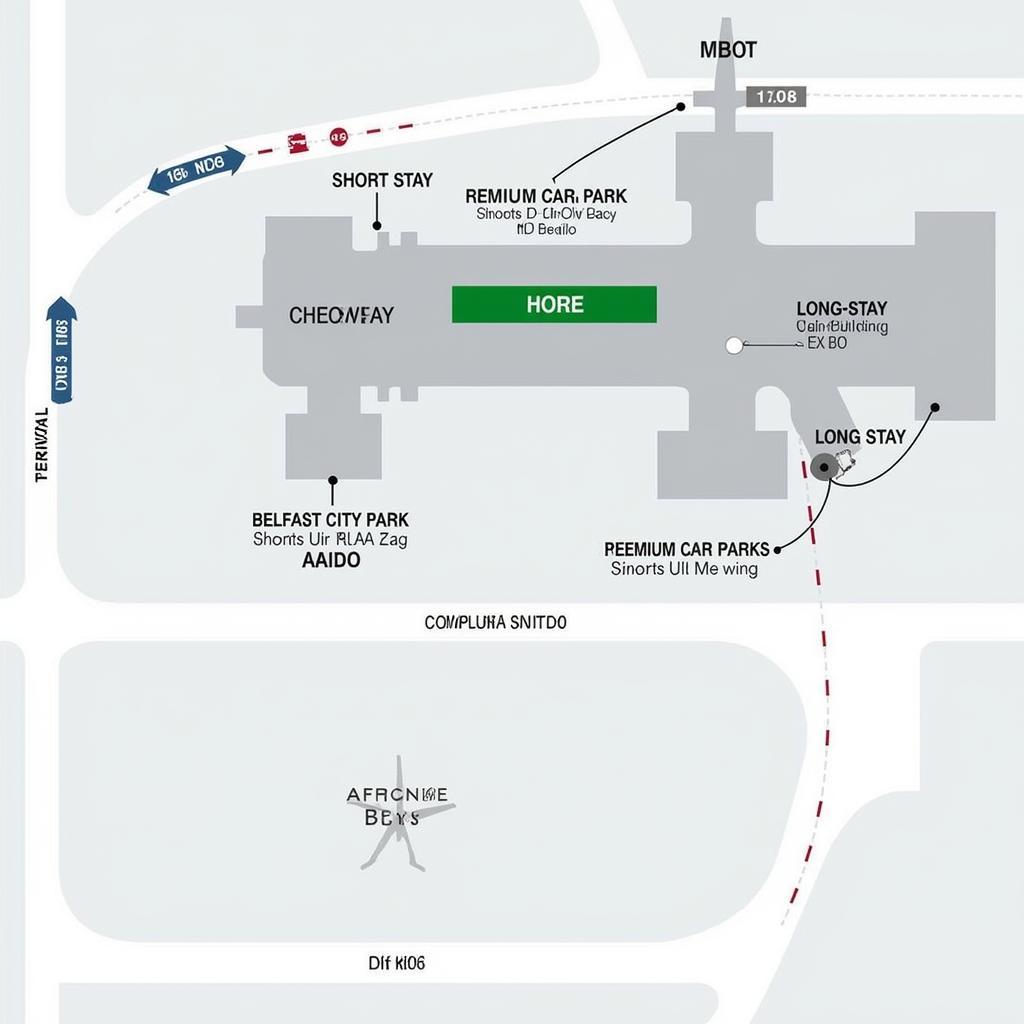 Belfast City Airport Parking Options Map