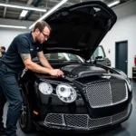 Bentley Specialist Servicing a Continental GT