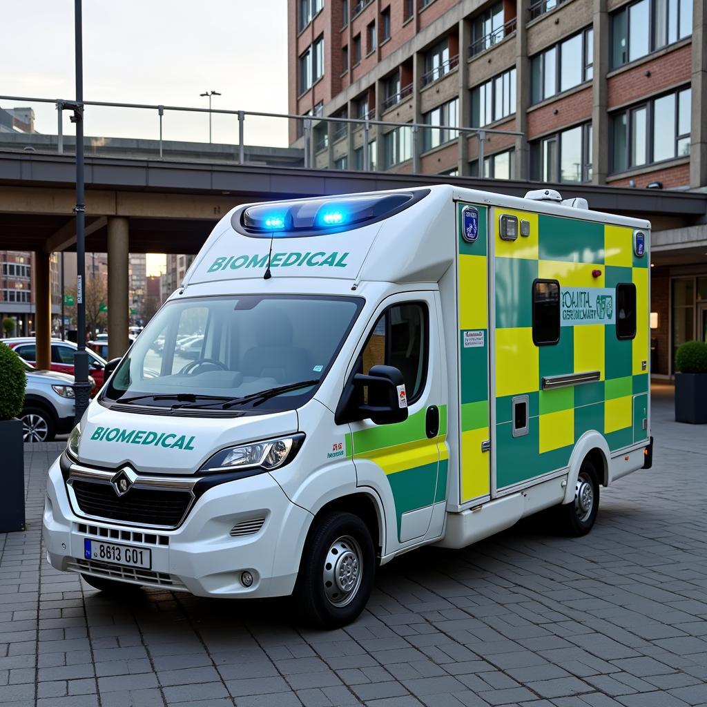 Biomedical Field Service Car Parked at a London Hospital