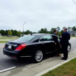 Black Car Service Arrival at Charleston International Airport