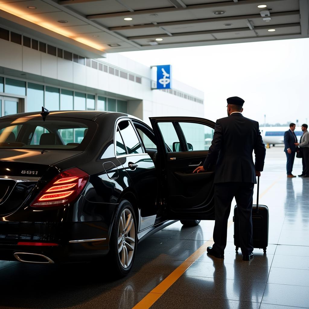 Black Car Service Arriving at Newark Airport